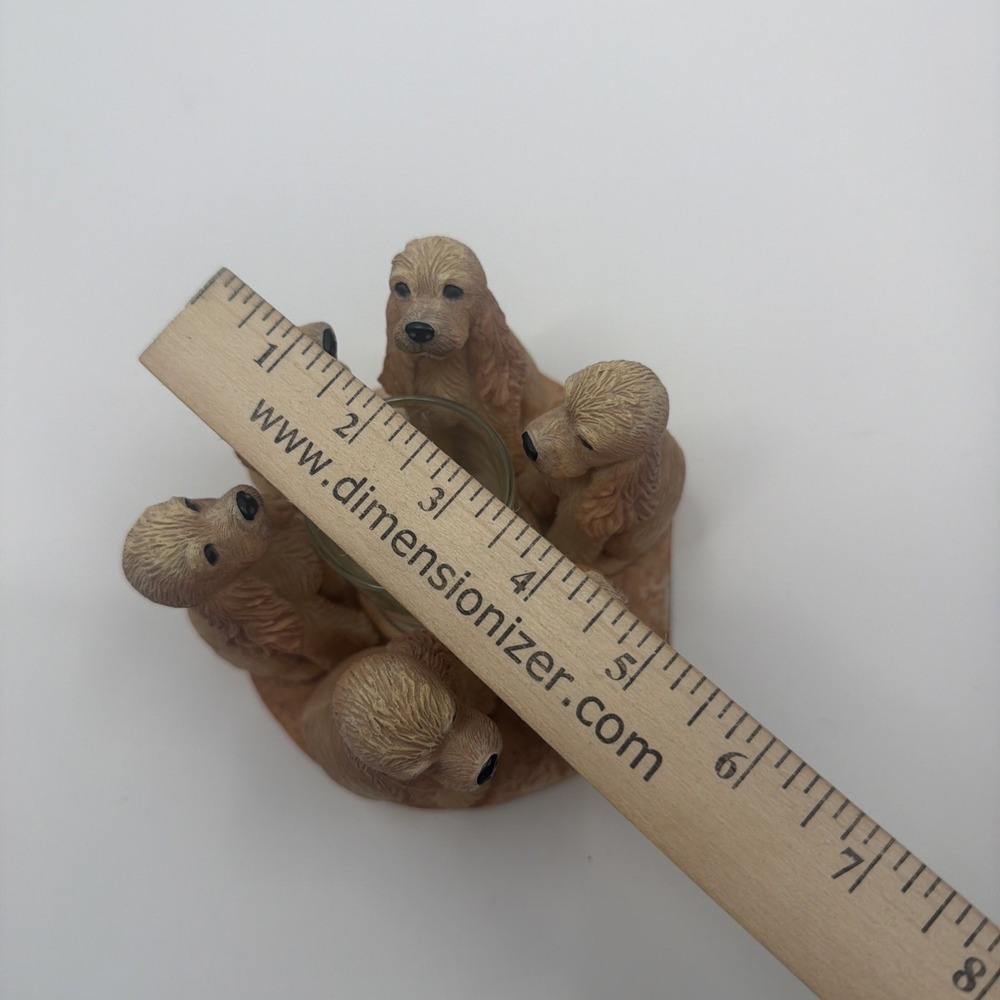 Cocker Spaniel Dogs Circle Votive Candle Holder Ring " True Friends" - Picture 7 of 7